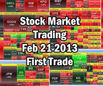 Stock Market Trading For Feb 21 2013 Using Spy Put Options