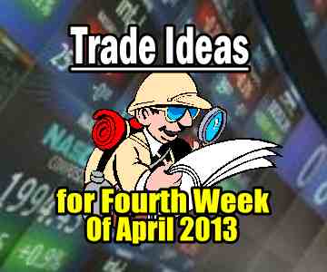 Trade Ideas For the Fourth Week of April 2013