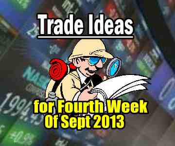 Trade Ideas For Fourth Week Of Sep 2013