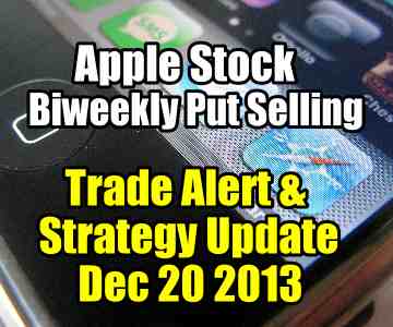 Trade Alert and Strategy Update – Apple Stock Biweekly Put Selling – Dec 20 2013