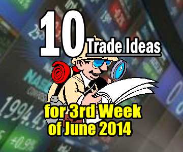 10 Trade Ideas For The 3rd Week Of June 2014