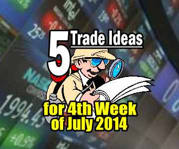 5 Trade Ideas for the 4th Week of July 2014