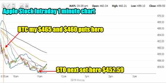 Apple Stock one minute chart