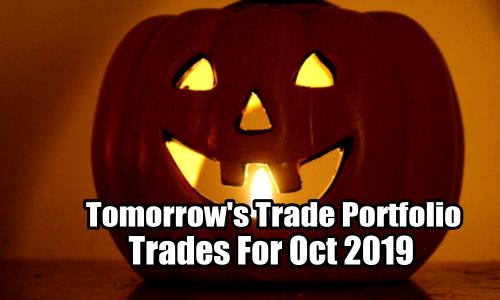 Tomorrow's Trade Portfolio Trades for Oct 2019