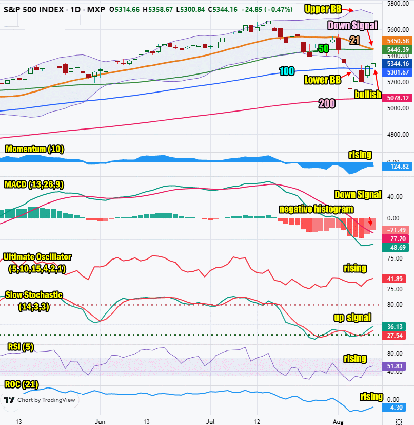 Stock Market Outlook for Mon Aug 12 2024 Dips Likely Possible Lower