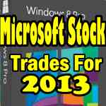 Microsoft Stock (MSFT) Trades For 2013